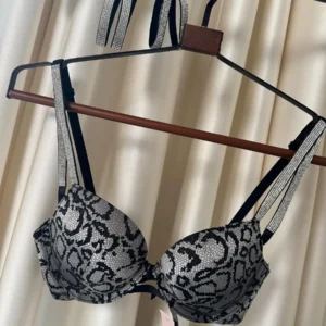 Grey Snake Print VS Bra Set Imported