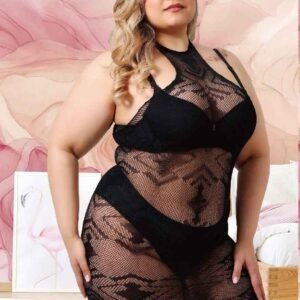 Plus Size Half Net Body Stocking in Pakistan