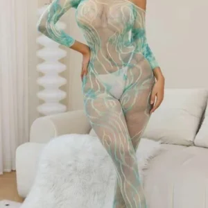 Powder Green Tie and Die Body Stocking in Pakistan