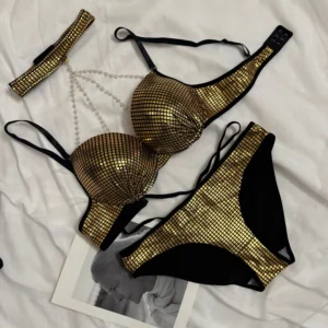 Premium Disco Beads Bra Set